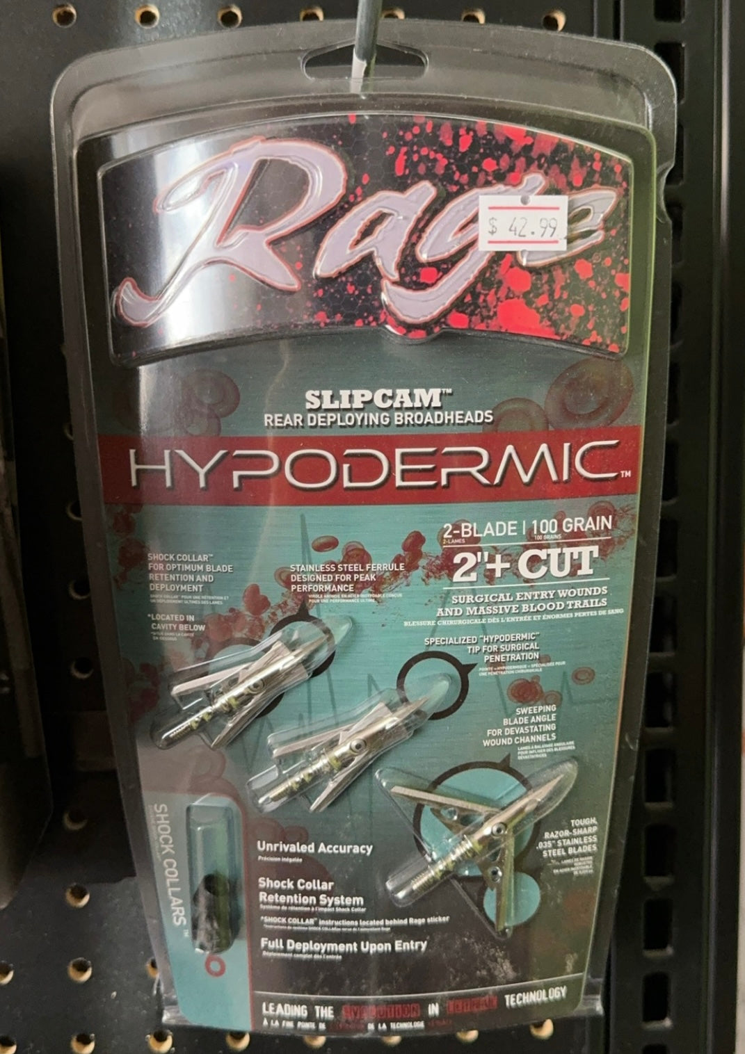 Rage Slipcam Hypodermic Broadheads